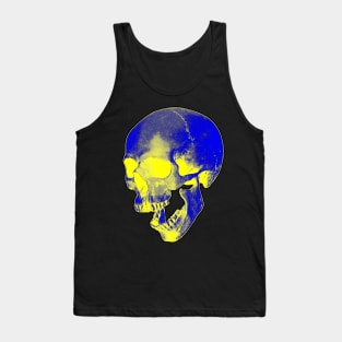 Blue and Yellow Skull Tank Top